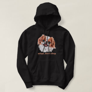 Moletom ADOPT, NÃO COMPRE (japonês espanhol) cachorro boni