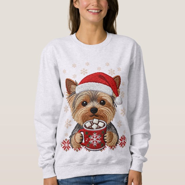Moletom Adorable Christmas Yorkshire Terrier (Frente)