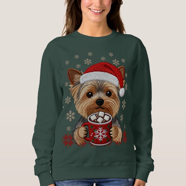 Moletom Adorable Christmas Yorkshire Terrier (Frente)