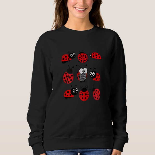 Moletom Adorable Ladybugs Everywhere   Ladybug Women  Girl (Frente)