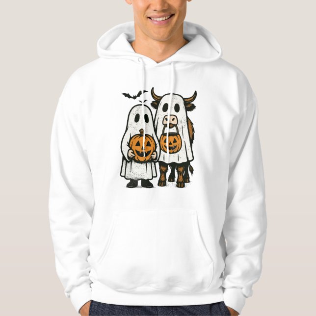 Moletom Adorável Fantasma de Vaca das Terras Altas de Outo (Frente)