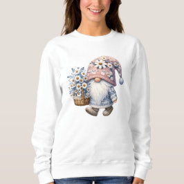 Moletom Adorável Flor de Margarida Gnome Feminino