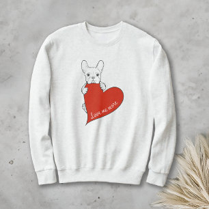 Moletom Adorável French Bulldog Coração