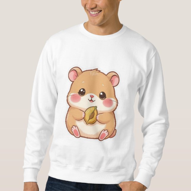 Moletom Adorável Kawaii Chibi Hamster (Frente)