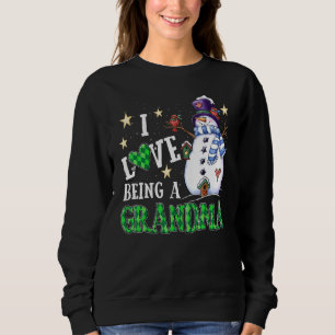 Moletom Adorei ser uma vovó Xadrez Buffalo Snowman Chr