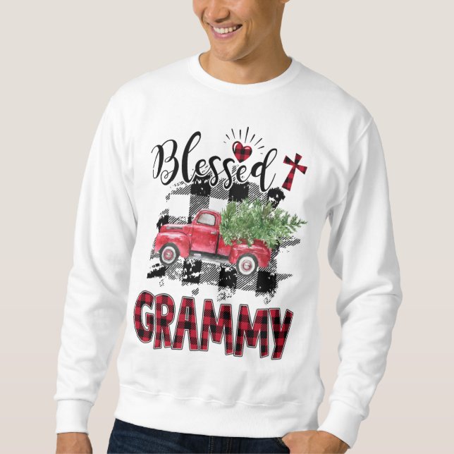 Moletom Adormecido Grammy Red-xadrez Natal (Frente)