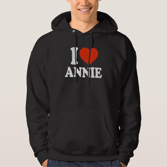 Moletom Adoro Annie I Heart Annie Red Heart Namorados (Frente)