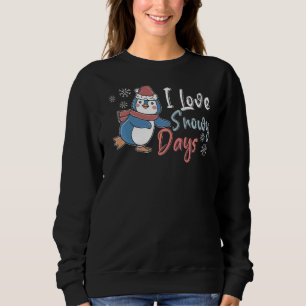 Moletom Adoro Dias de Neve Ice Fria Snowy Winter Season Pe