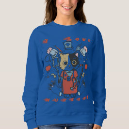 Moletom Adoro Enfermagem - Gato Enfermeiro