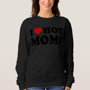 Moletom Adoro Mães Quentes Coração Vermelho Mães de Amor
