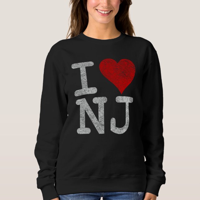 Moletom Adoro New Jersey I Heart NJ (Frente)