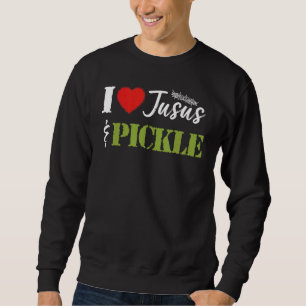 Moletom Adoro picles e Jesus picando vegetariano