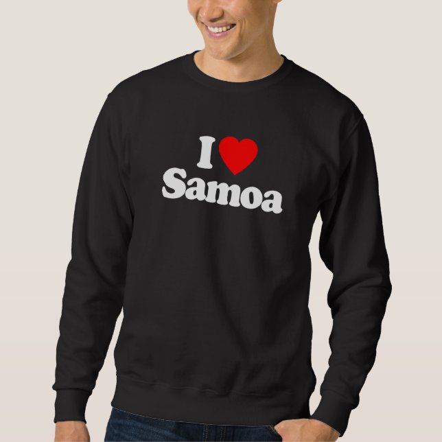 Moletom Adoro Samoa Heart Engraçado (Frente)