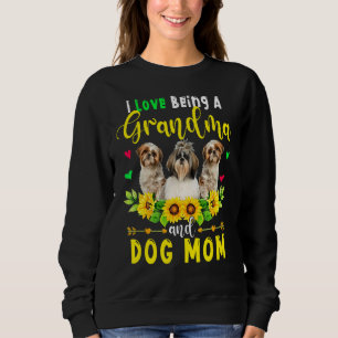 Moletom Adoro Ser Avó E Cachorro Mãe Cute Shih Tzu S