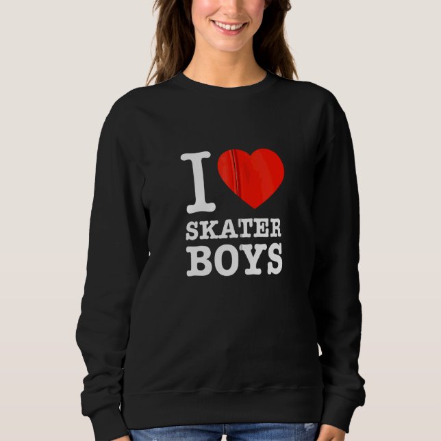 Moletom Adoro Skater Boys Red Heart Skateboard Raparigas (Frente)