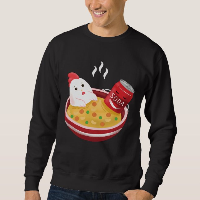 Moletom Adoro sopa de macarrão de frango com s (Frente)
