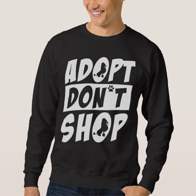 Moletom Adotar Poodle Não Comprar (Frente)