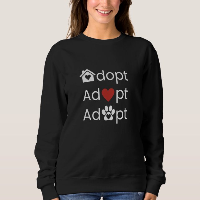 Moletom Adote Não Compre Cão de Salvamento Animal Foster M (Frente)