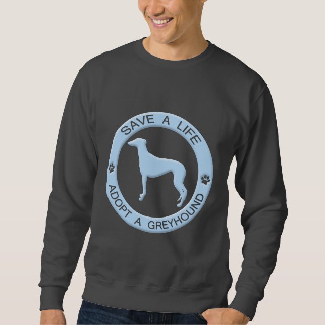 Moletom Adote um t-shirt do galgo (Frente)