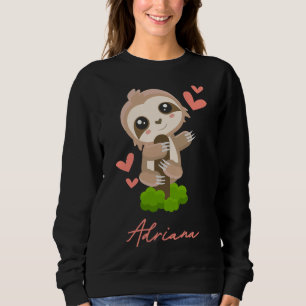 Moletom Adriana Sloth Baby Girl Hearts