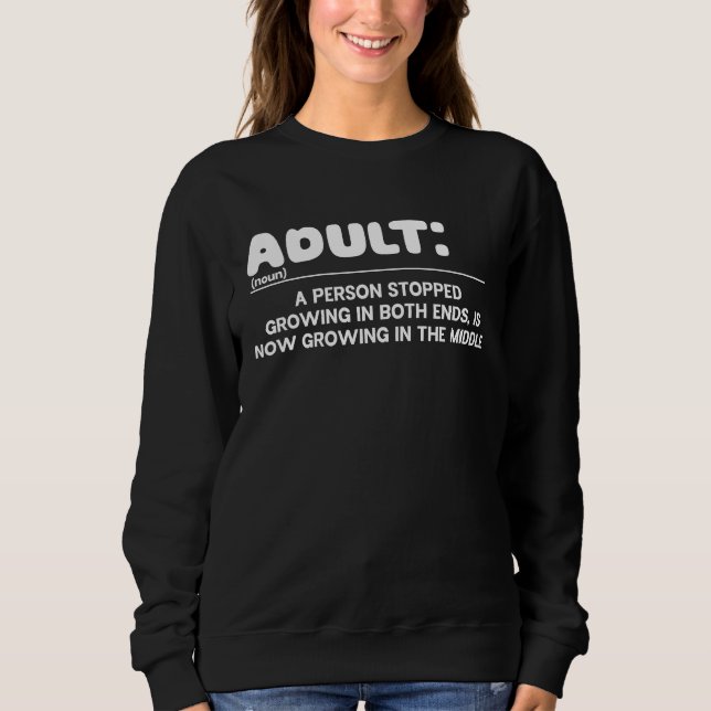 Moletom Adult Definition Hilarious Gag Dictionary  Person (Frente)
