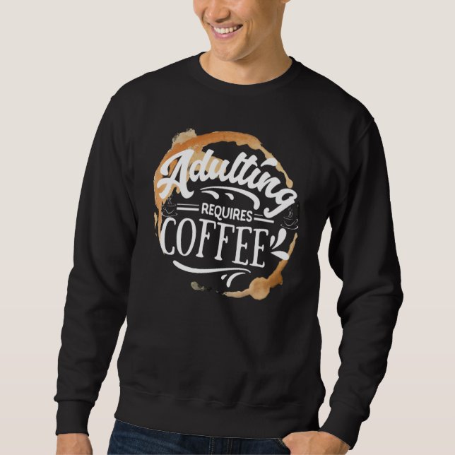 Moletom ADULTAR REQUER CAFÉ - T-Shirt DO TAMPA-CAFÉ (Frente)