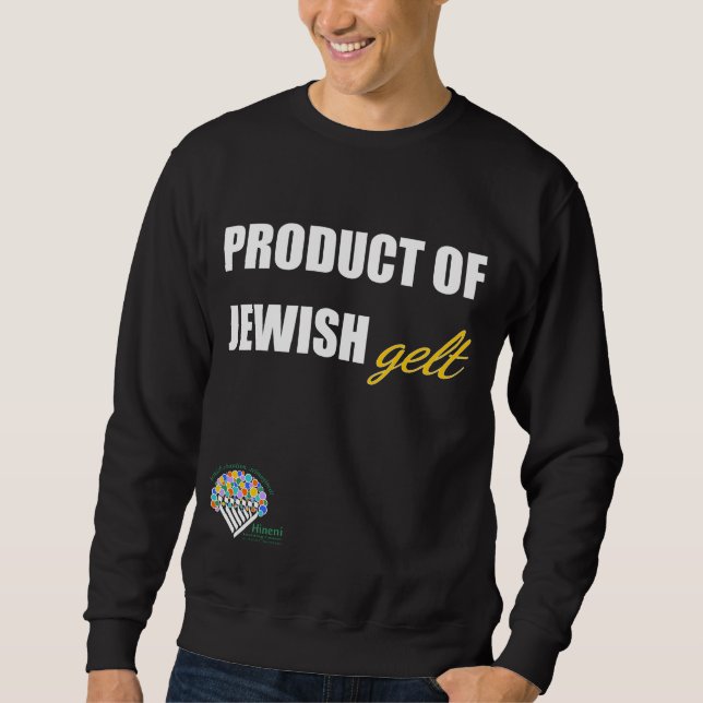 Moletom Adults' Hanukkah Sweatshirt - "Jewish gelt" (Frente)