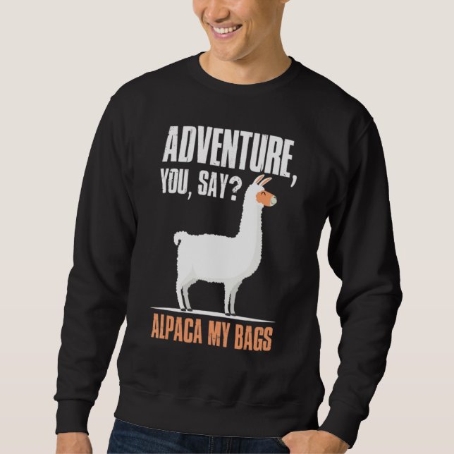 Moletom Adventure Diga Alpaca My Bolsas Llama (Frente)
