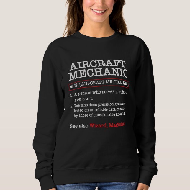 Moletom Aeronave Mechanical Airplane Maintenance Aviation  (Frente)