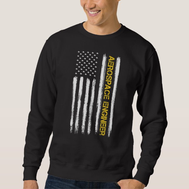 Moletom Aerospace Engenheiro American Flag Engineering Gra (Frente)