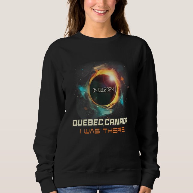 Moletom Aesthetic Colorful Total Solar Eclipse 2024 Quebec (Frente)