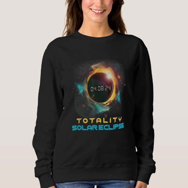 Moletom Aesthetic Colorful Total Solar Eclipse 2024 Totali (Frente)
