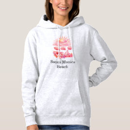 Moletom Aesthetic Pink Beach Sunset Watercolor