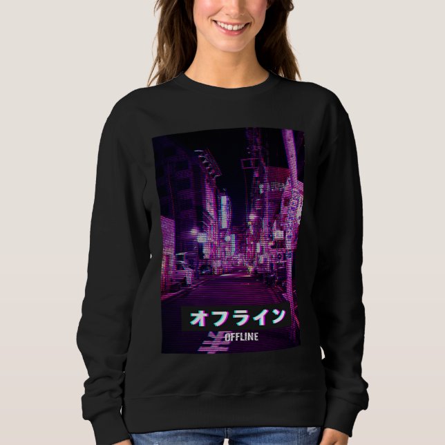 Moletom Aesthetic Style Vaporwave Japan 80s Meme Sad Glitc (Frente)