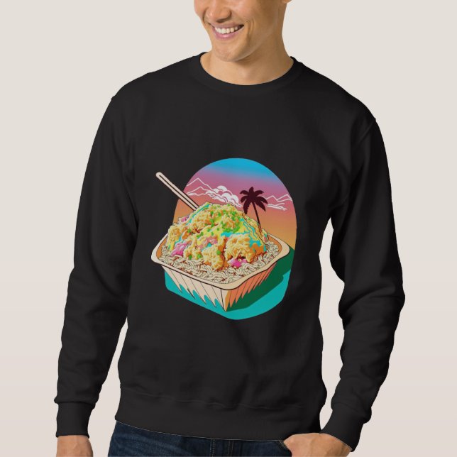 Moletom Aesthetic Synthwave Fried Rice with 80s Aesthetic (Frente)