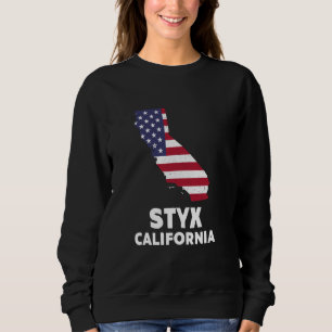 Moletom Afastada Patriótica USA Flag Styx, Califórnia