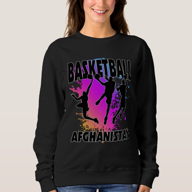Moletom Afghanistan Flag  Love Playing Basketball  1 (Frente)