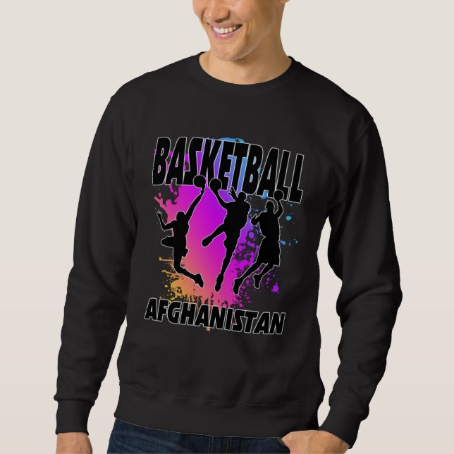 Moletom Afghanistan Flag  Love Playing Basketball  1 (Frente)