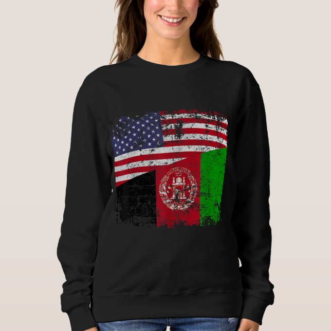 Moletom AFGHANISTAN ROOTS Half American Flag USA AFEGANIST (Frente)