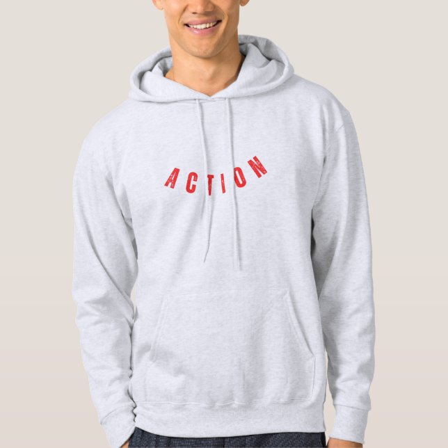 Moletom Afirmação de Ação Negrito Hoodie (Frente)