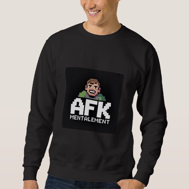 Moletom AFK Mentalement Chibi Gamer Pixel Art (Frente)