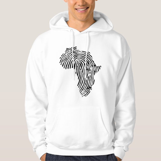 Moletom África Dedo Impressão, Poder Negro, Africano (Frente)