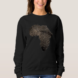 Moletom África DNA Flag Thumb Fingerprint Roots Proud Tee