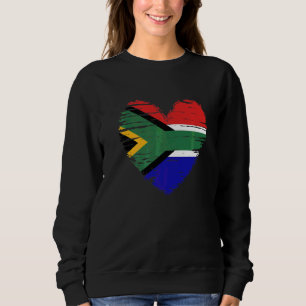 Moletom África do Sul Coração Orgulho de Bandeira da Áfric