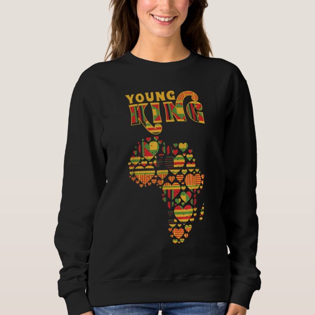 Moletom Africa Map Love Heart African Kente Men African Am (Frente)