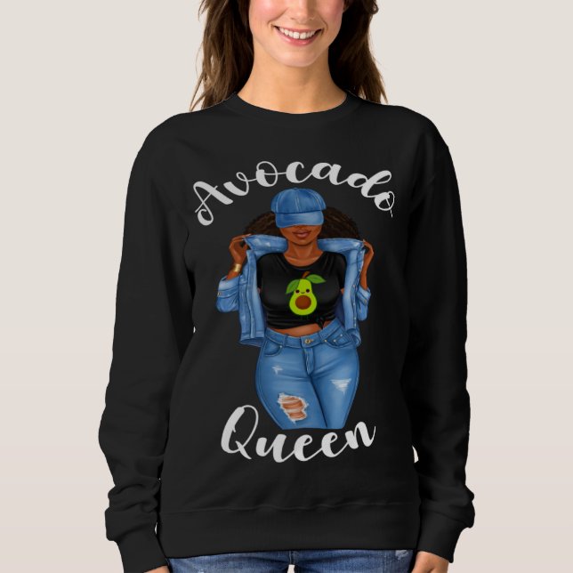 Moletom African American Avocado Queen Vegan Veganism Crue (Frente)