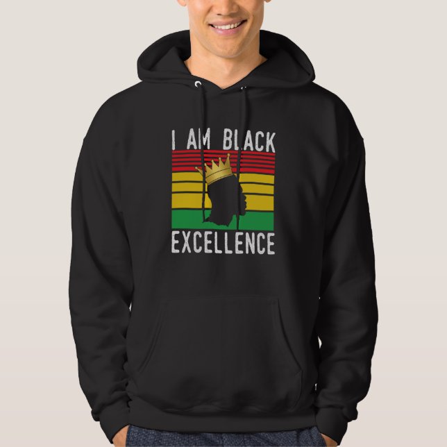 Moletom African American Pride Celebration I Am Black Exce (Frente)