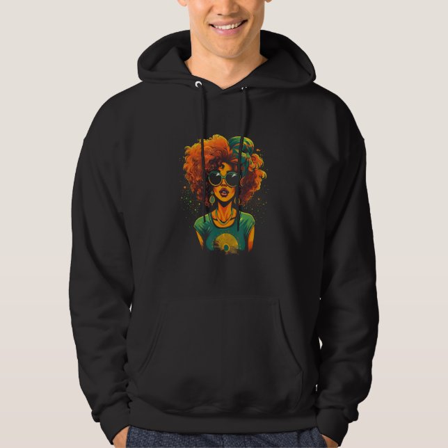 Moletom African American Woman Black Girl Graffiti Graphic (Frente)