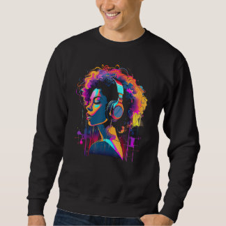 Moletom African American Woman Black Girl Music Graffiti A