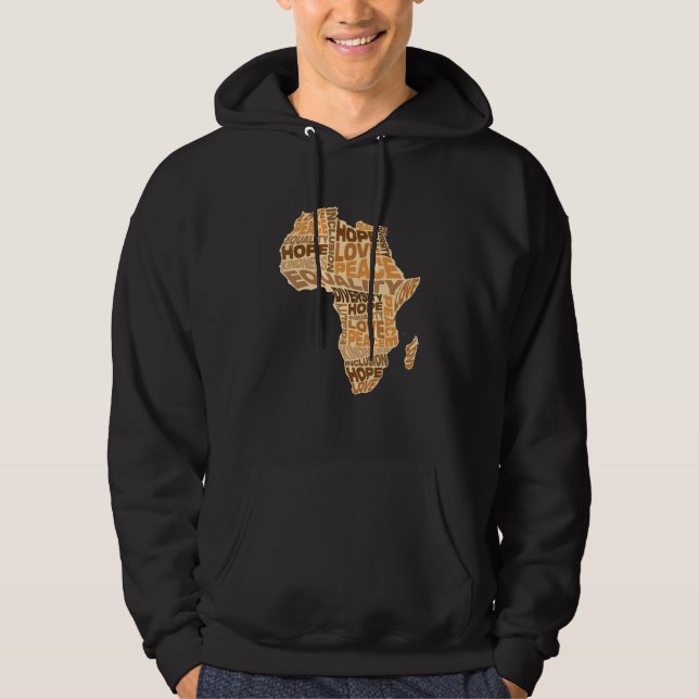 Moletom African Equality Pattern Melanin Skin Tone Africa  (Frente)